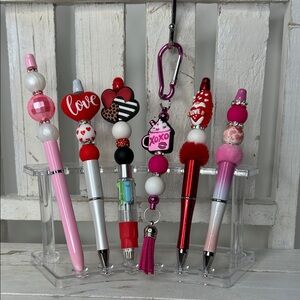 Love-Themed Pen Set with Keychain